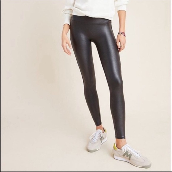 SPANX Faux Leather Black Leggings - Picture 2 of 6